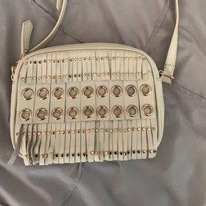 Fringe Grommet Leather Camera Bag